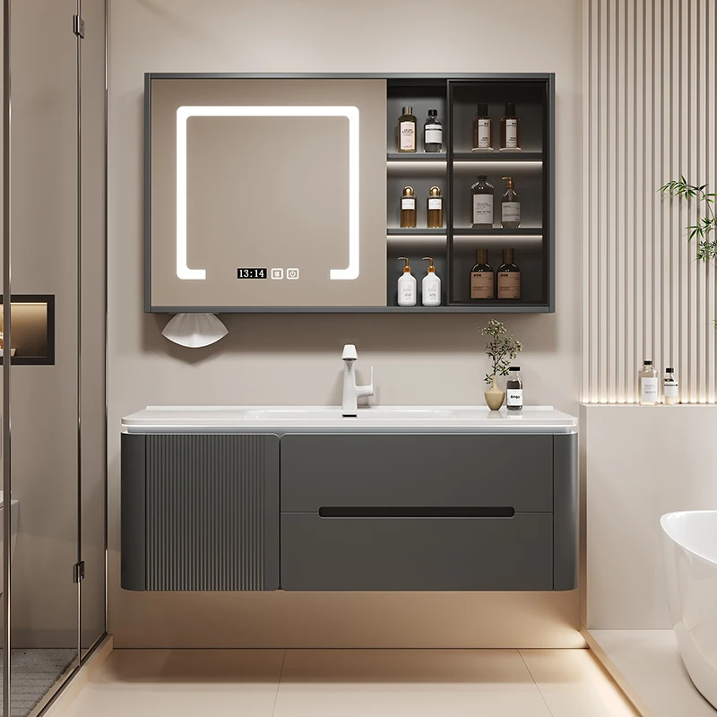 Mobile Home Bathroom Kits - ตู้เก็บของในห้องน้ำ ชั้นวางของในห้องน้ำ ตู้ใต้อ่างล้างหน้า ชุดตู้เปิดพร้อมกระจก เฟอร์นิเจอร์บ้านราคาถูก โปรโมชั่น