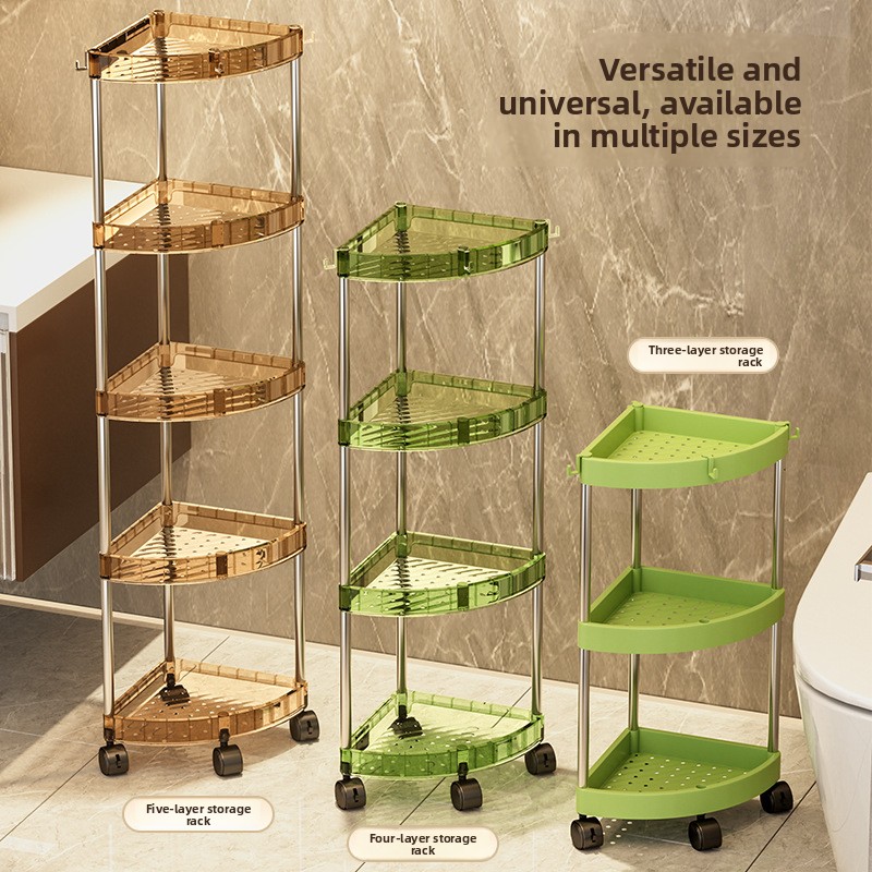 Home Essentials Bathroom Organizer - ชั้นวางของในห้องน้ำ ชั้นวางของหลายชั้นสำหรับห้องน้ำ หอพัก ใช้ในบ้าน ร้านสะดวกซื้อแบบเคลื่อนย้ายได้ สิ่งจำเป็นในชีวิตประจำวัน