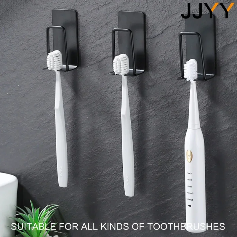 Home Essentials Bathroom Organizer - ผู้ถือแปรงสีฟันสแตนเลสห้องน้ําสร้างสรรค์ถ้วย Traceless Stand Rack Organizer อุปกรณ์ห้องน้ํา