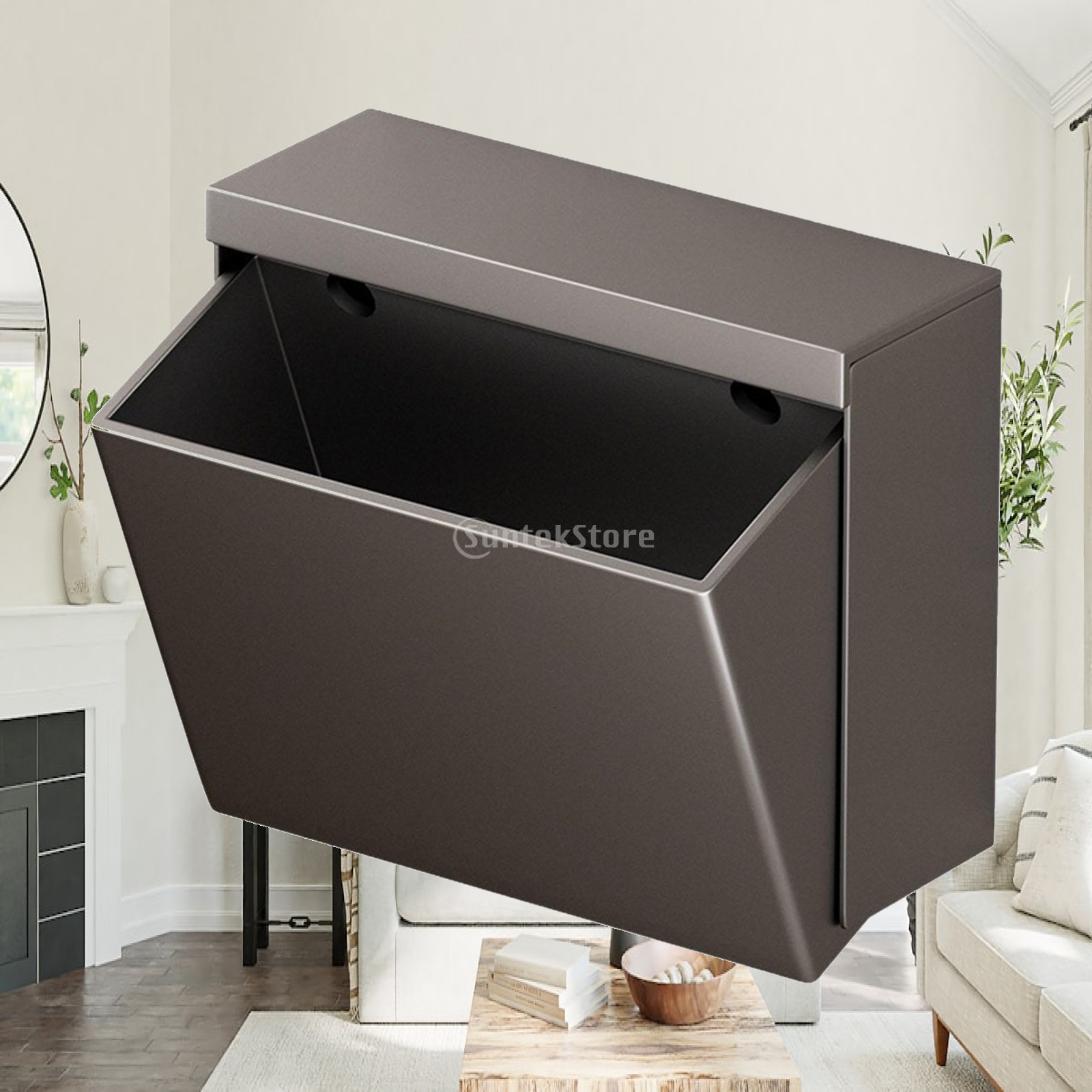 Home Essentials Bathroom Organizer - ที่แขวนกระดาษชำระติดผนังโลหะ กันน้ำ ที่จ่ายกระดาษทิชชู อุปกรณ์จัดระเบียบห้องน้ำสำหรับของใช้ในบ้าน