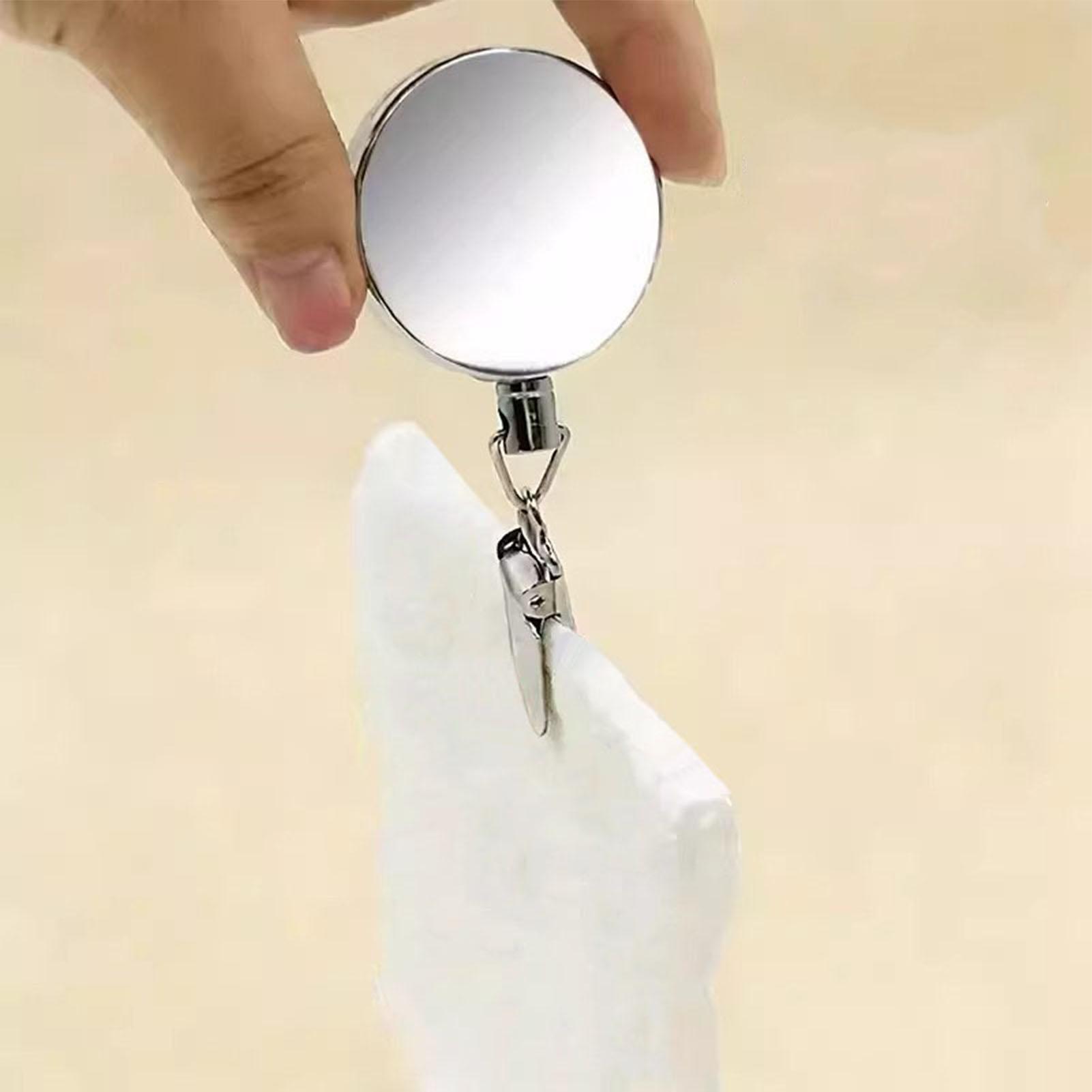 Home Bathroom Towels - คลิปหนีบผ้าเช็ดมือสำหรับห้องครัว 60 ซม. แบบยืดหดได้ ติดผนังด้วยกาว โลหะ