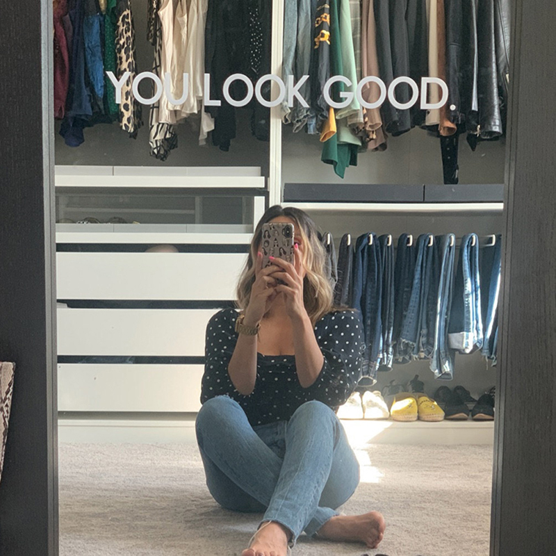 Home Bathroom Floor Tiles - คุณดูดีกระจกสติ๊กเกอร์ติดผนังห้องน้ําห้องนอน Inspire สร้างแรงบันดาลใจ Quote Selfie Decal