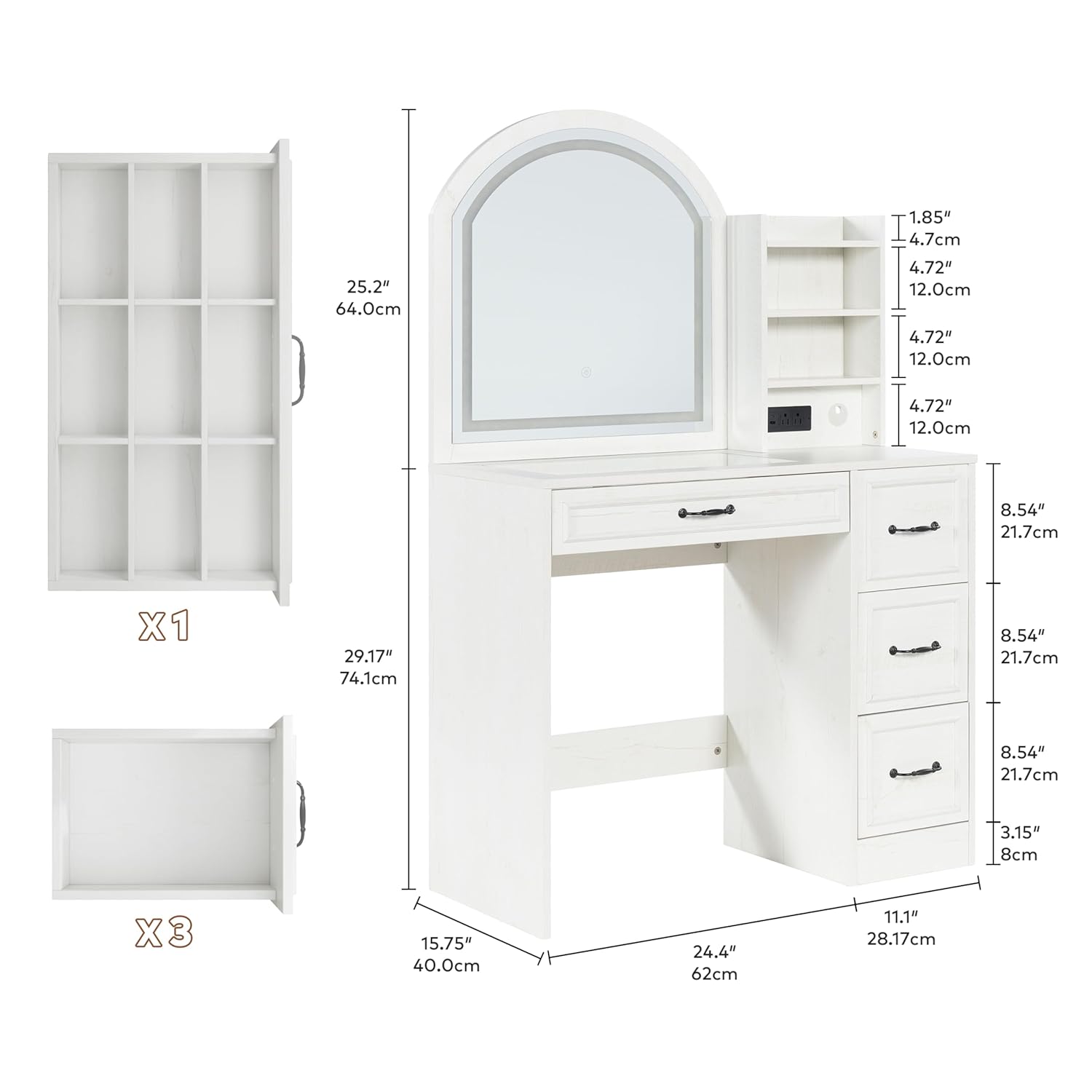 โต๊ะเครื่องแป้งสไตล์โมเดิร์นพร - Home Outlet Bathroom Vanity บทวิจารณ์และราคา
