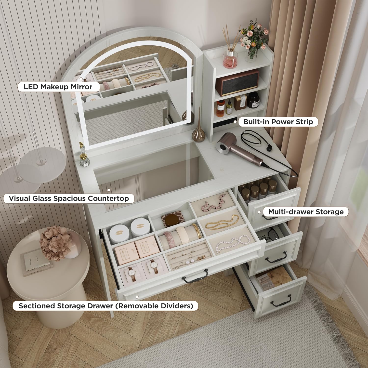 โต๊ะเครื่องแป้งสไตล์โมเดิร์นพร - Home Outlet Bathroom Vanity บทวิจารณ์และราคา