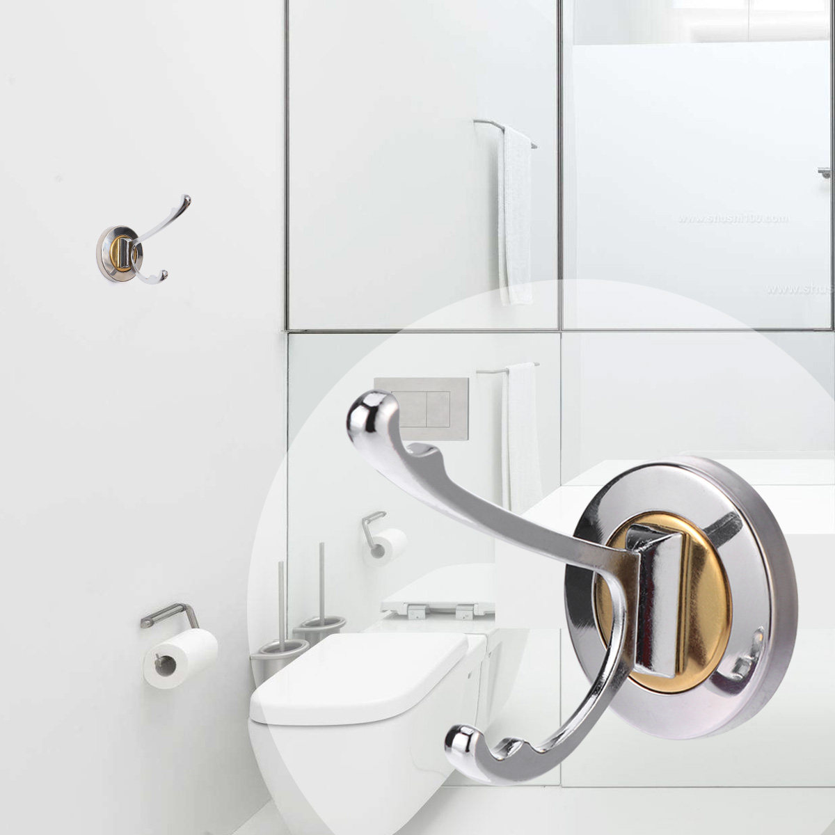 ตะขอแขวนผนังโลหะสีเงินทันสมัย  - Home Bathroom Towels บทวิจารณ์และราคา