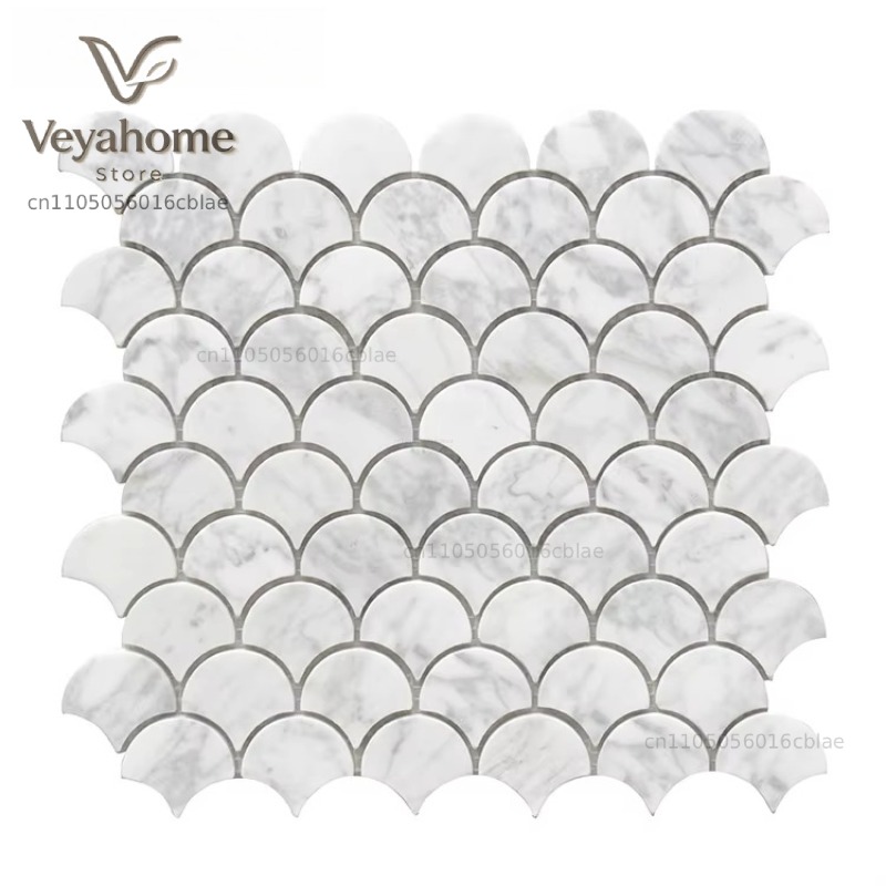 กระเบื้องโมเสคหินอ่อนลายเกล็ดป - Home Bathroom Floor Tiles บทวิจารณ์และราคา