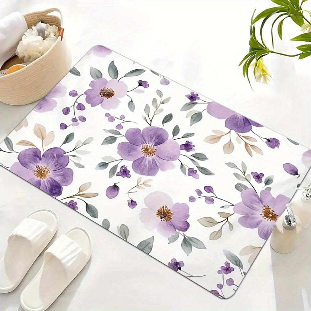 พรมเช็ดเท้าลายดอกไม้สุดหรู พรม - Home Decor Bathroom Ideas บทวิจารณ์และราคา