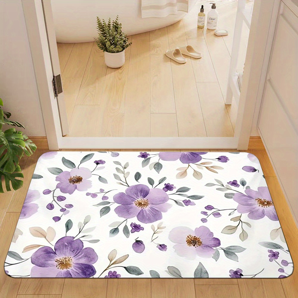 พรมเช็ดเท้าลายดอกไม้สุดหรู พรม - Home Decor Bathroom Ideas บทวิจารณ์และราคา