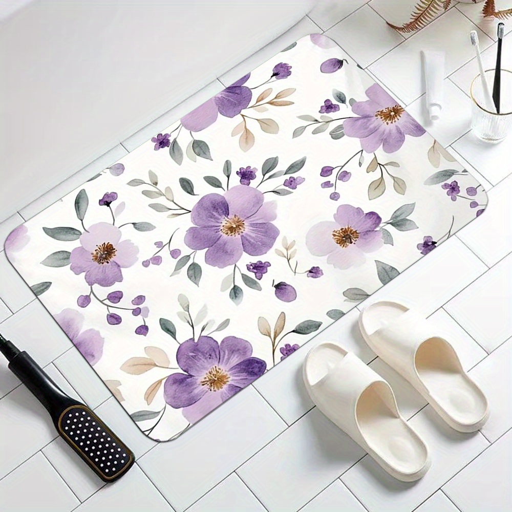 พรมเช็ดเท้าลายดอกไม้สุดหรู พรม - Home Decor Bathroom Ideas บทวิจารณ์และราคา