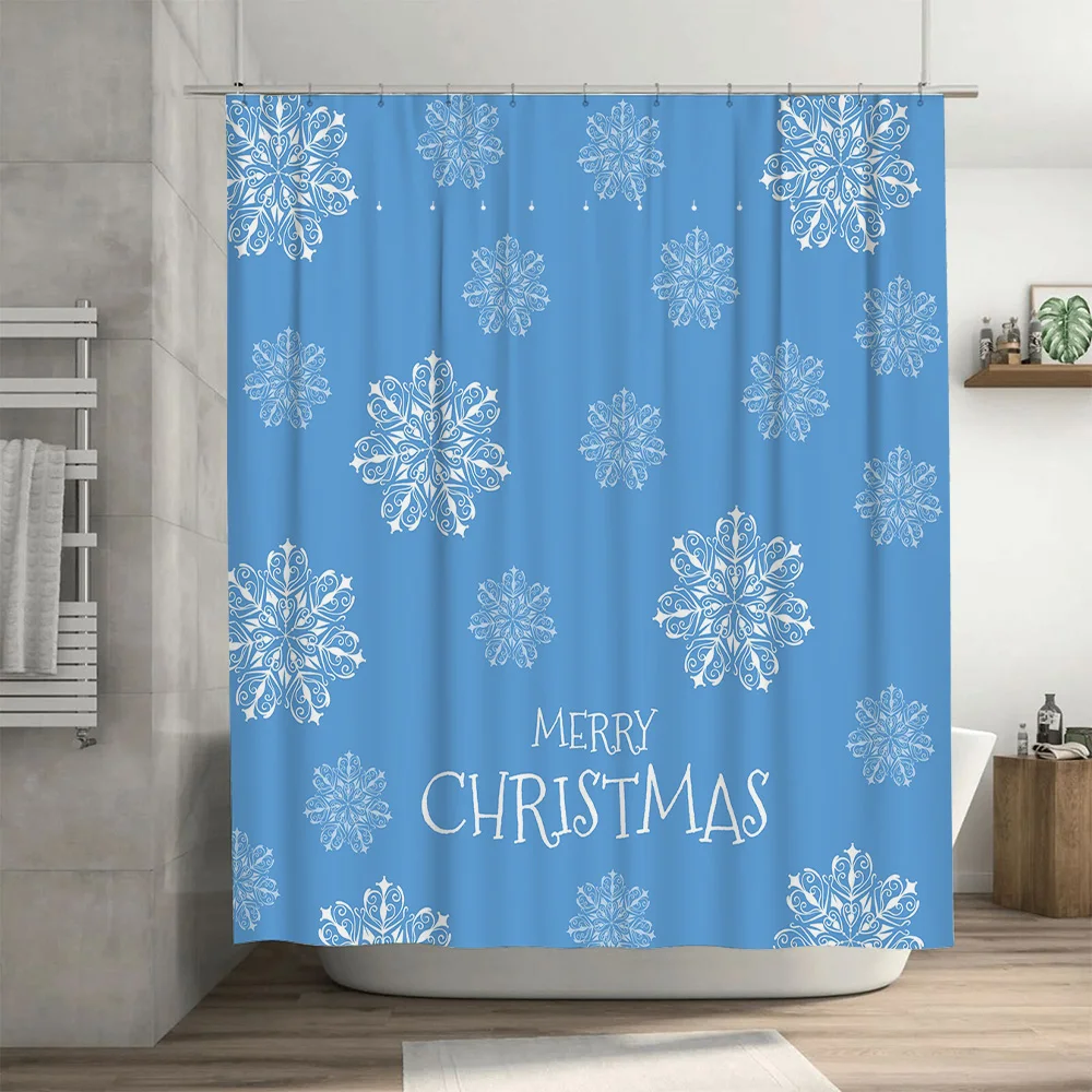 คริสต์มาสผ้าม่านหิมะเกล็ดหิมะส - Home Decor Bathroom Ideas บทวิจารณ์และราคา