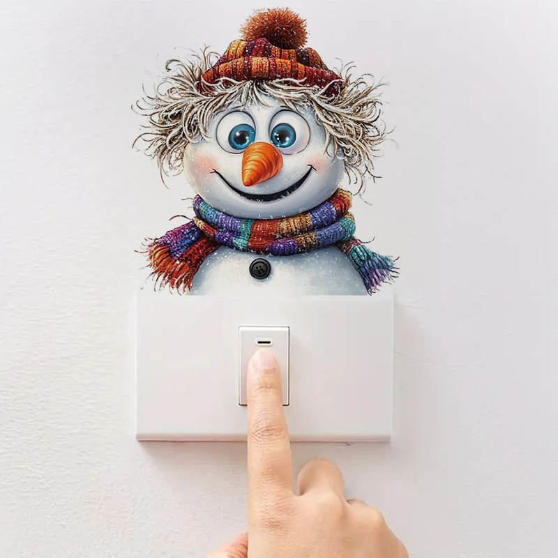 ตลกแปลก Snowman สติกเกอร์กันน้ - Home Bathroom Floor Tiles บทวิจารณ์และราคา