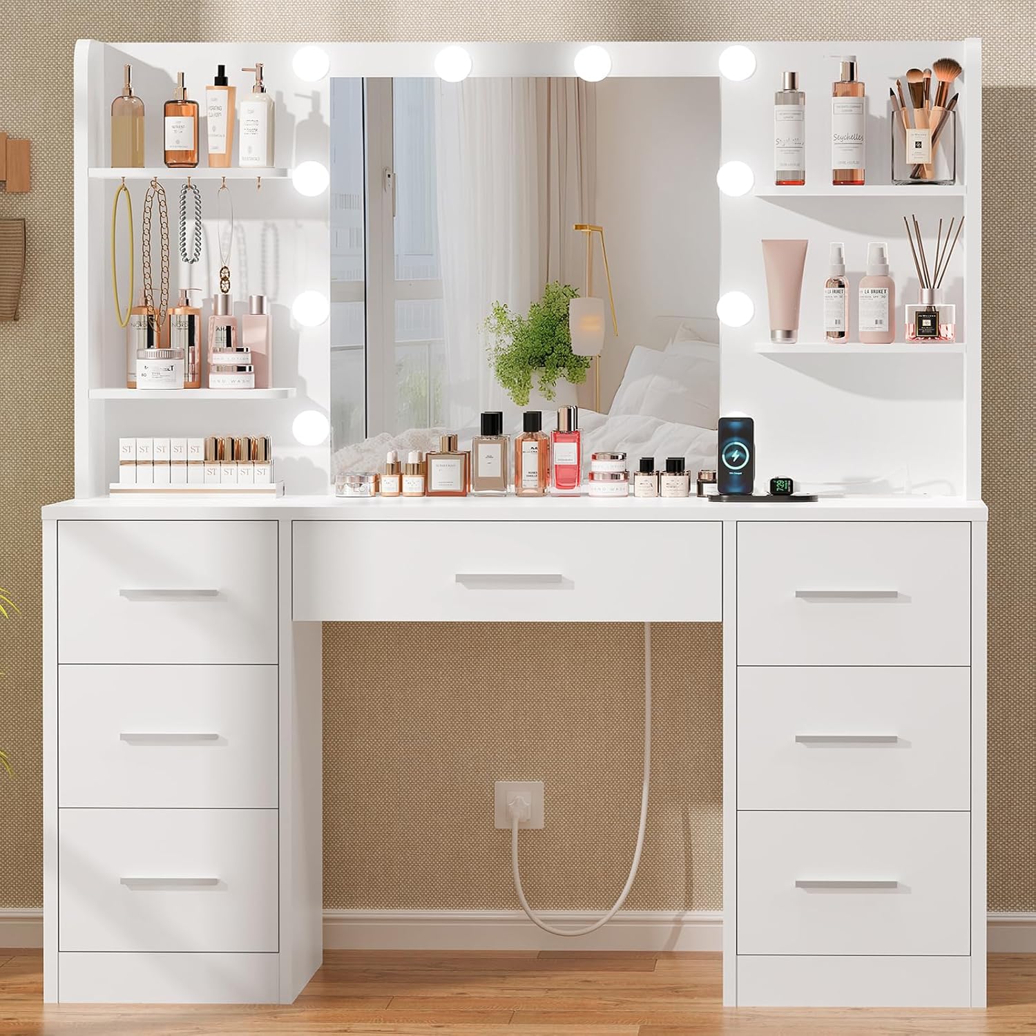 โต๊ะเครื่องแป้งขนาดใหญ่พร้อมกร - Home Outlet Bathroom Vanity บทวิจารณ์และราคา