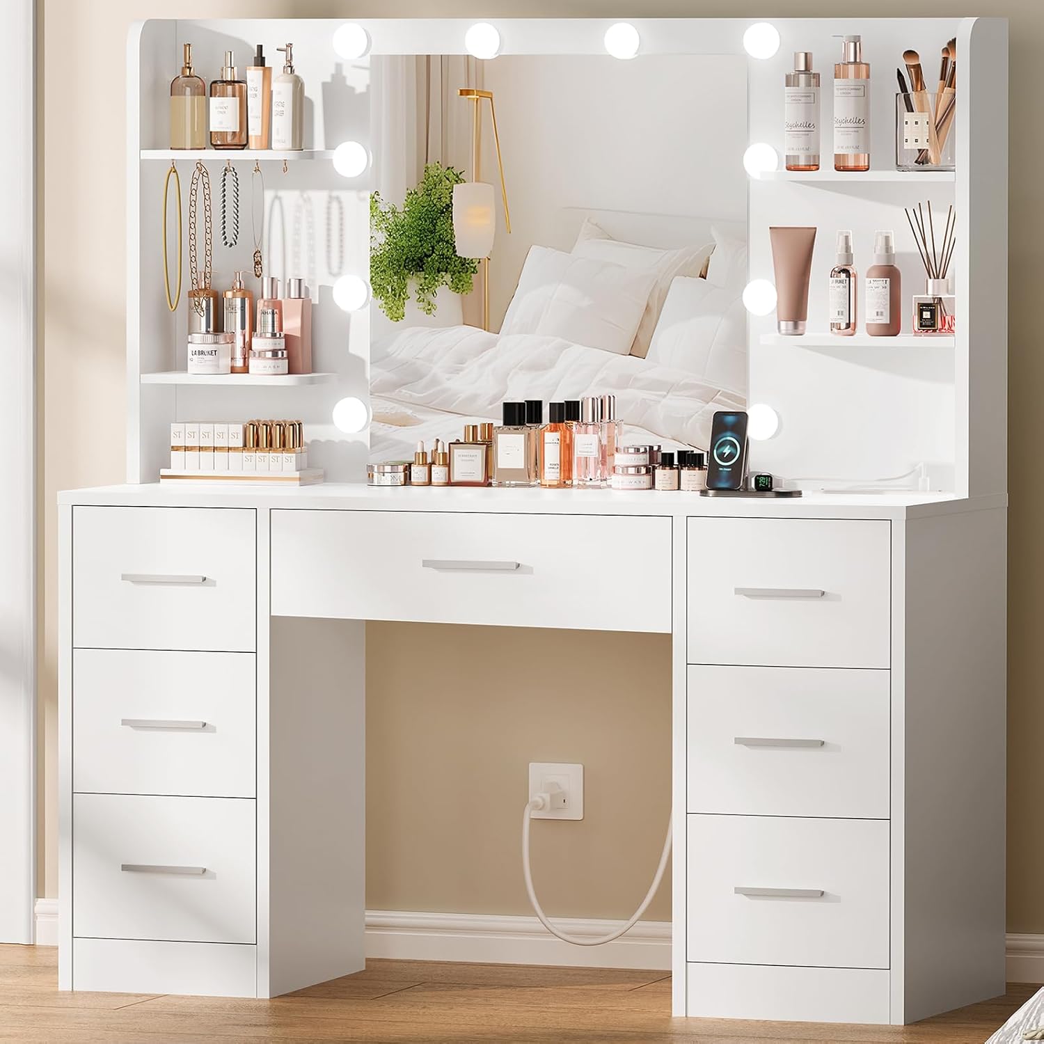 โต๊ะเครื่องแป้งขนาดใหญ่พร้อมกร - Home Outlet Bathroom Vanity บทวิจารณ์และราคา
