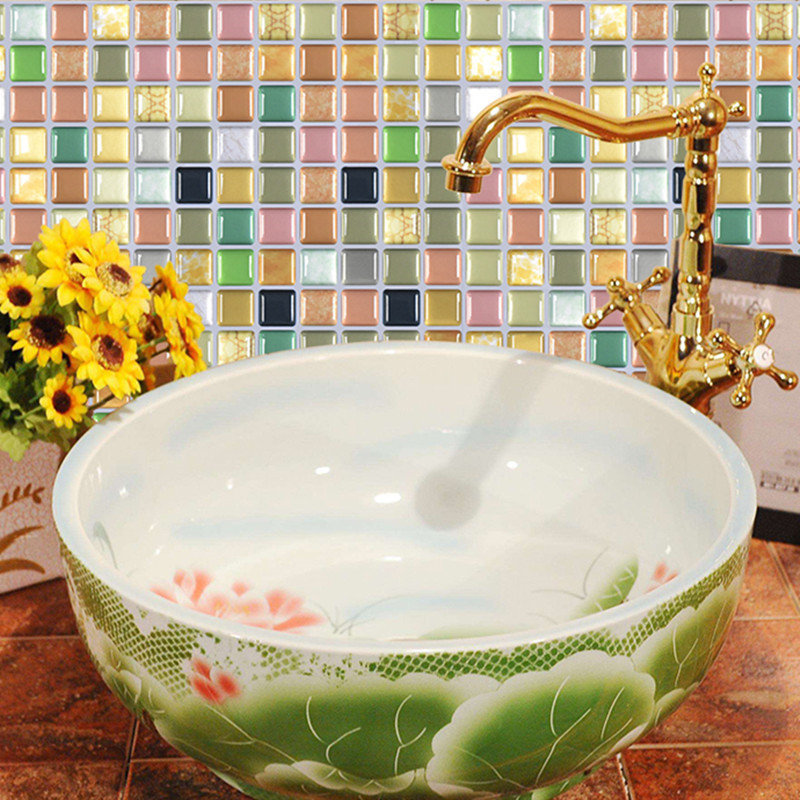3D โมเสคภาพจิตรกรรมฝาผนังกระเบ - Home Bathroom Tiles Design บทวิจารณ์และราคา