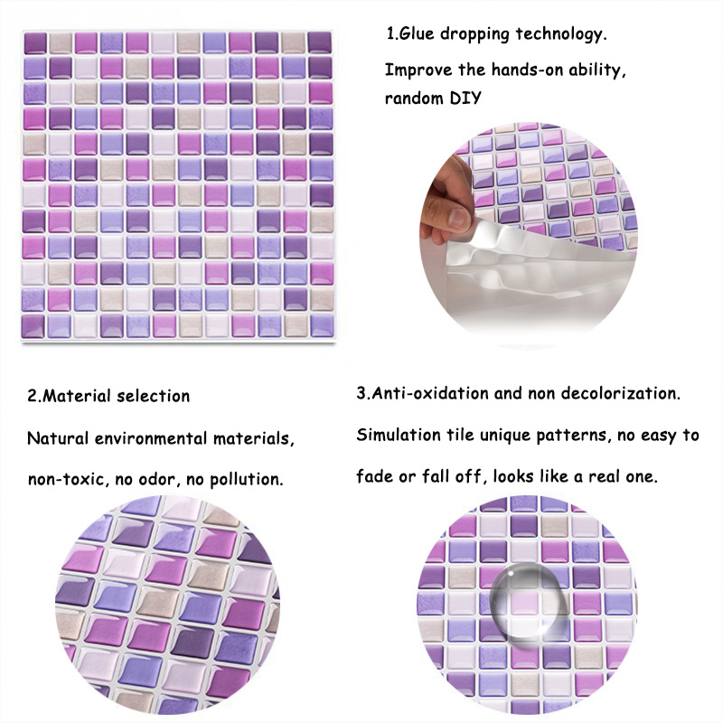 3D โมเสคภาพจิตรกรรมฝาผนังกระเบ - Home Bathroom Tiles Design บทวิจารณ์และราคา