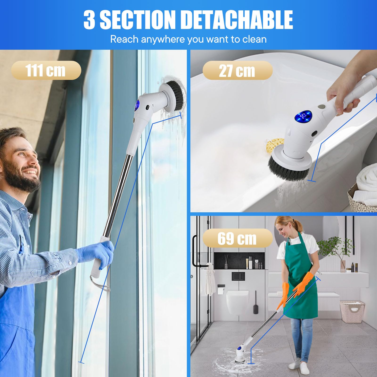 แปรงทำความสะอาดไฟฟ้าแบบหมุนพร้ - Home Bathroom Products บทวิจารณ์และราคา