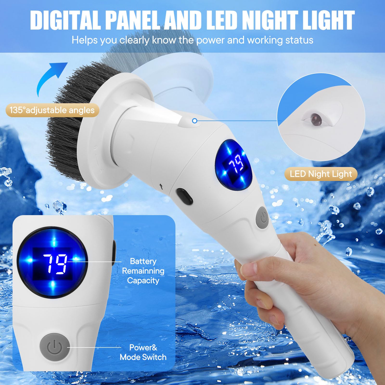 แปรงทำความสะอาดไฟฟ้าแบบหมุนพร้ - Home Bathroom Products บทวิจารณ์และราคา