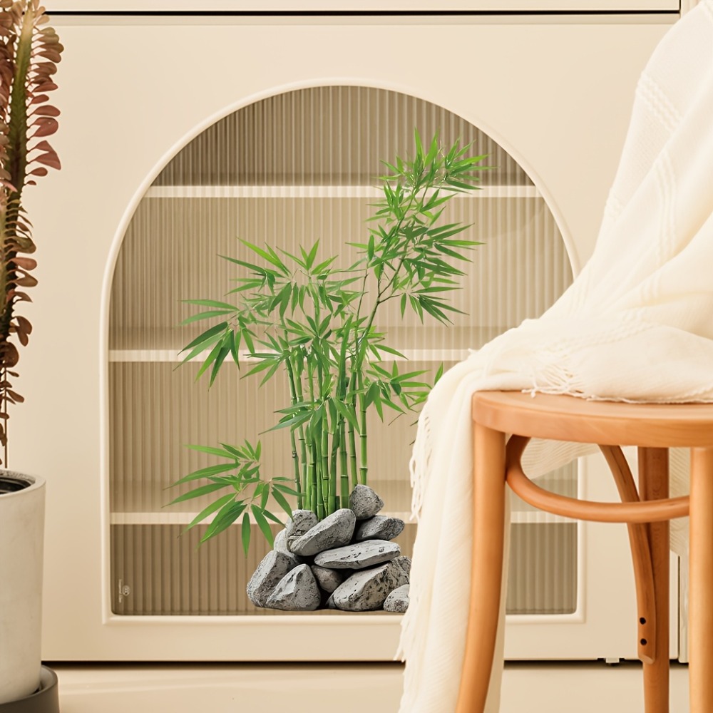 สีน้ําสีเขียวไม้ไผ่ใบพืชสติ๊กเ - Home Bathroom Floor Tiles บทวิจารณ์และราคา