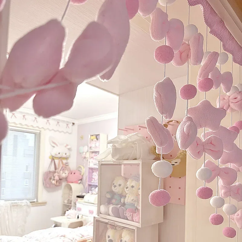 สีชมพูน่ารักโบว์ผ้าม่านสั้นด้า - Home Bathroom Products บทวิจารณ์และราคา