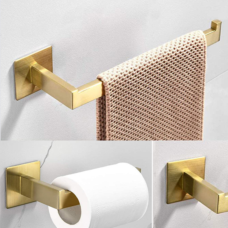 ชุดอุปกรณ์ห้องน้ำสีทอง 4 ชิ้น  - Home Bathroom Towels บทวิจารณ์และราคา