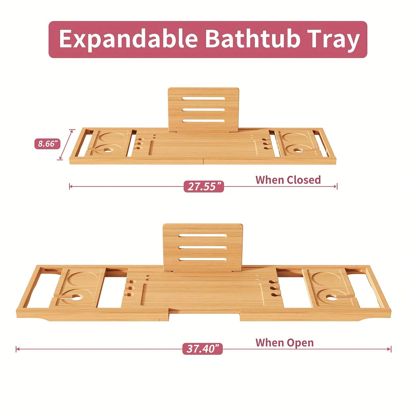 ถาดวางของในอ่างอาบน้ำไม้ไผ่, ท - Home Essentials Bathroom Organizer บทวิจารณ์และราคา