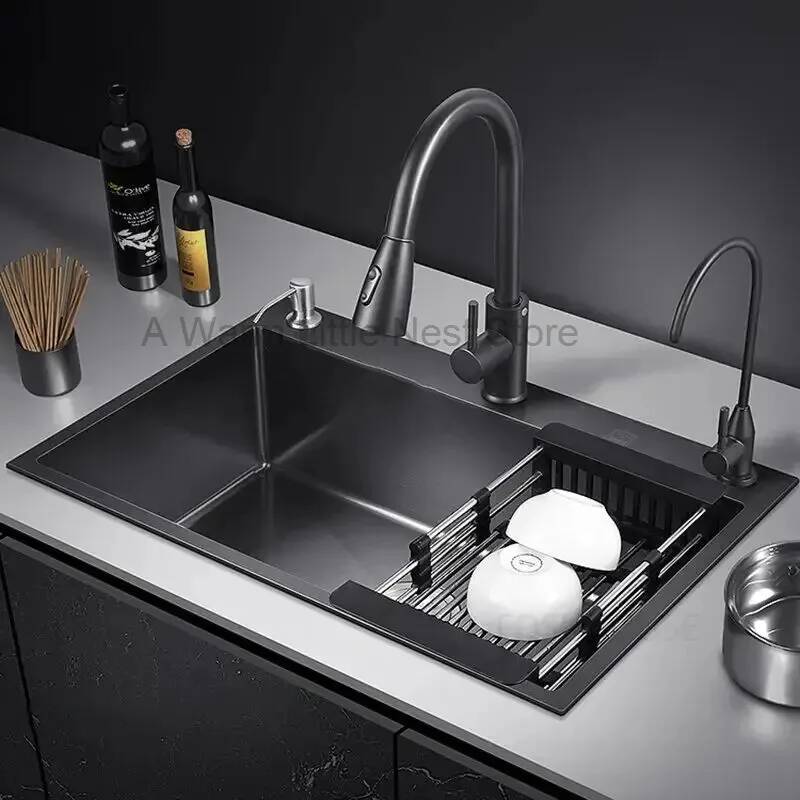 อ่างล้างจานสีดำนาโน สแตนเลสแบบ - Home One Bathroom Accessories บทวิจารณ์และราคา