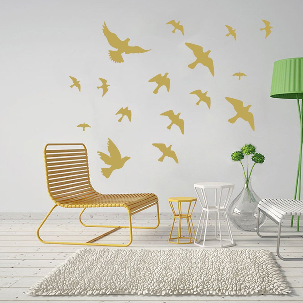 12ชิ้น/เซ็ต Bird Wall สติ๊กเกอ - Home Bathroom Floor Tiles บทวิจารณ์และราคา