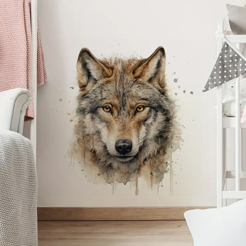 Wolf สติ๊กเกอร์ติดผนัง, สติ๊กเ - Home Bathroom Floor Tiles บทวิจารณ์และราคา