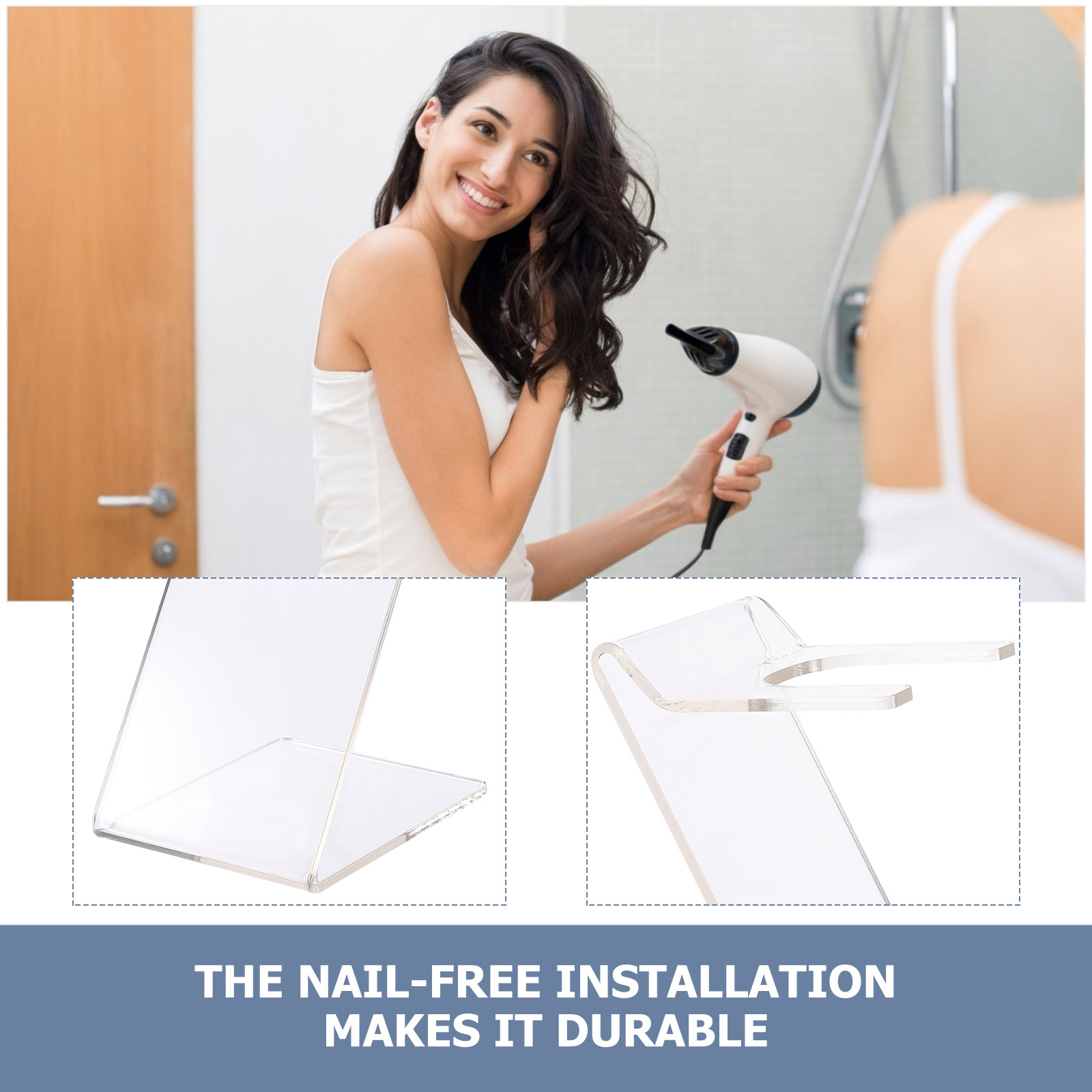 ชั้นวางไดร์เป่าผมแบบพรีเมียม ช - Home One Bathroom บทวิจารณ์และราคา