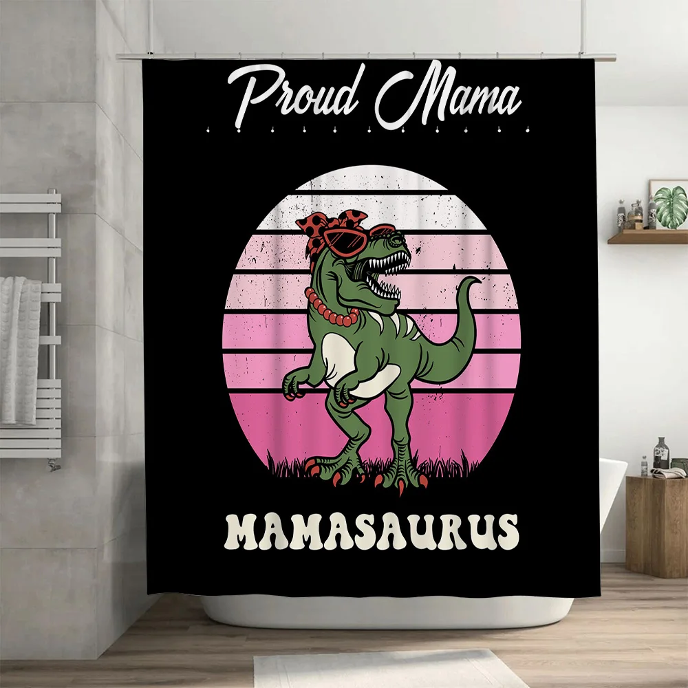 Stylish Mama ไดโนเสาร์ผ้าม่านเ - Home Decor Bathroom Ideas บทวิจารณ์และราคา