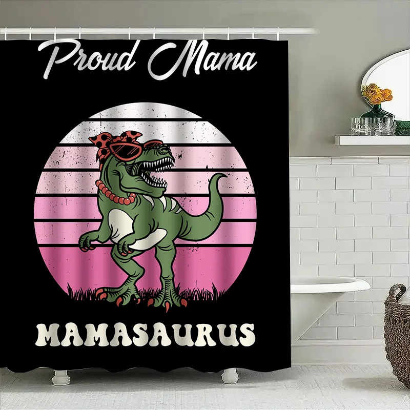 Stylish Mama ไดโนเสาร์ผ้าม่านเ - Home Decor Bathroom Ideas บทวิจารณ์และราคา