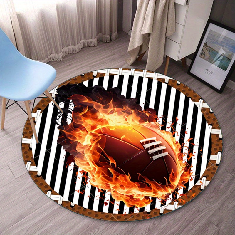 พรมกลมลายฟุตบอลสำหรับห้องนั่งเ - Home Decor Bathroom Ideas บทวิจารณ์และราคา